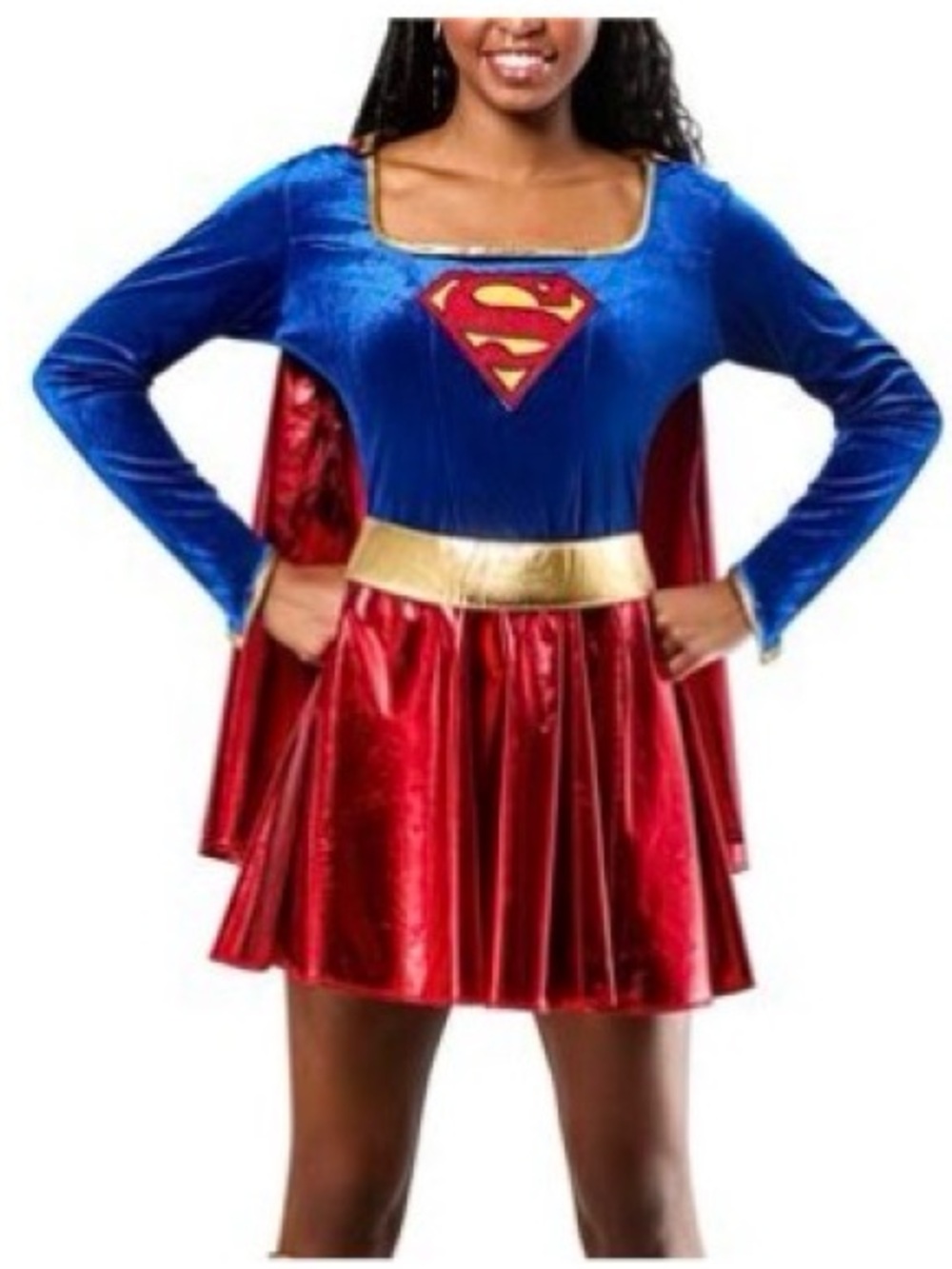 Women’s sexy Superhero Costume Dress with cape. Halloween. Cosplay comicon